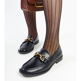 Mocasines Lea hebilla negro 2
