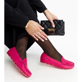 Mocasines de ante rosa oscuro de Nafisah rosado 1