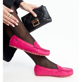 Mocasines de ante rosa oscuro de Nafisah rosado 2