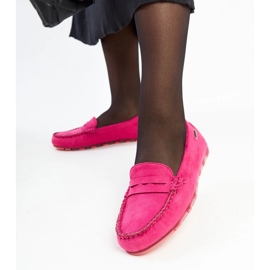 Mocasines de ante rosa oscuro de Nafisah rosado 3