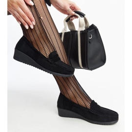 Mocasines cuña Sakena ante negro 1