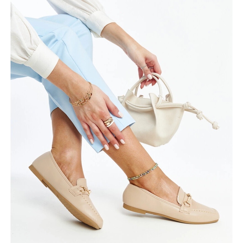 Mocasines decorativos beige de Docherty 1 Mocasines decorativos beige de Docherty 1