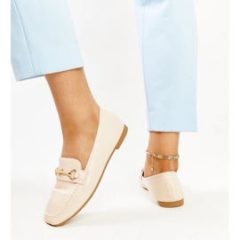 Mocasines decorativos beige claro de Docherty 5