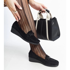 Mocasines de cuña negros de Amel 1