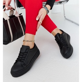 Zapatillas negras con suela gruesa Ruta negro 1