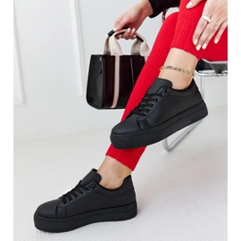 Zapatillas negras con suela gruesa Ruta negro 2