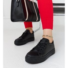 Zapatillas negras con suela gruesa Ruta negro 3