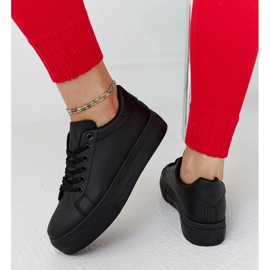 Zapatillas negras con suela gruesa Ruta negro 5