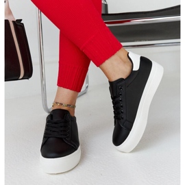 Zapatillas negras con suela gruesa Ruta negro 3