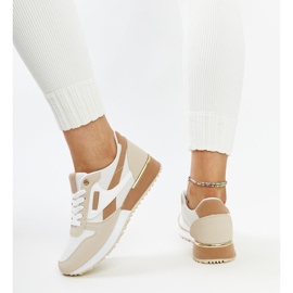 Deportivas plataforma beige Rosilda 4