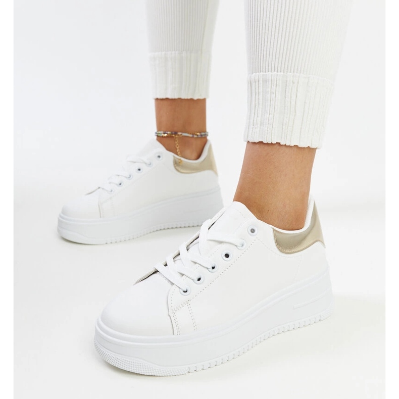 Deportivas plataforma Ottavia blanca blanco 2