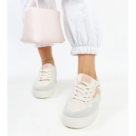 Zapatillas Walda blancas con plataforma beige 2