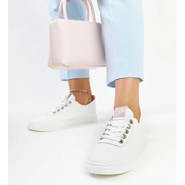 Zapatillas blancas de ecopiel de Anbarin blanco 2