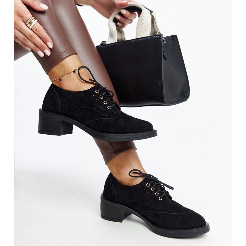 Zapatos tacón Tigard ante negro 1