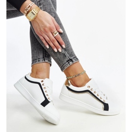 Zapatillas blancas y negras con plataforma Amala. blanco 1