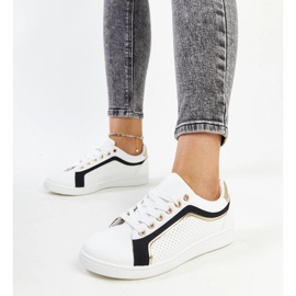 Zapatillas blancas y negras con plataforma Amala. blanco 2