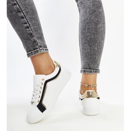 Zapatillas blancas y negras con plataforma Amala. blanco 4