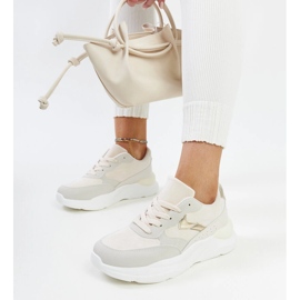 Deportivas beige con plataforma Nereida. 1 Deportivas beige con plataforma Nereida. 1