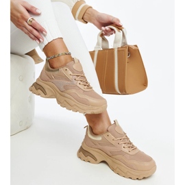 Deportivas marrones con plataforma decoradas con circonitas Maras marrón 1