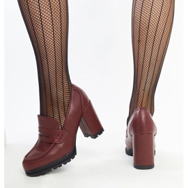 Zapatos de tacón burdeos de Sauda rojo 3