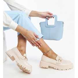 Mocasín beige con hebilla Lasima 1 Mocasín beige con hebilla Lasima 1