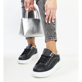 Deportivas negras con pedrería decorativa Perica. negro 2