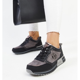 Zapatillas con plataforma en negro y gris de Sinika 3