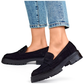 Mocasines mujer ante negro, mocasines negros 3
