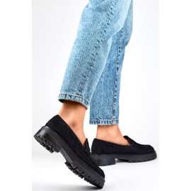 Mocasines mujer ante negro, mocasines negros 2