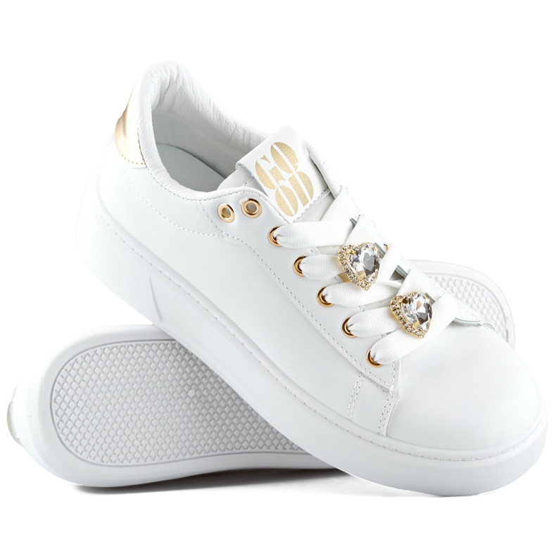 Zapatillas blancas de moda para mujer con adornos en los cordones, zapatillas con un osito de peluche blanco 1 Zapatillas blancas de moda para mujer con adornos en los cordones, zapatillas con un osito de peluche blanco 1