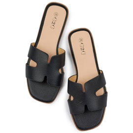 Chanclas de mujer casual clásicas negras. negro 1