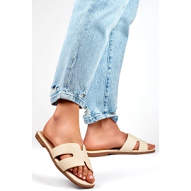 Chanclas de mujer casual clásicas beige 2