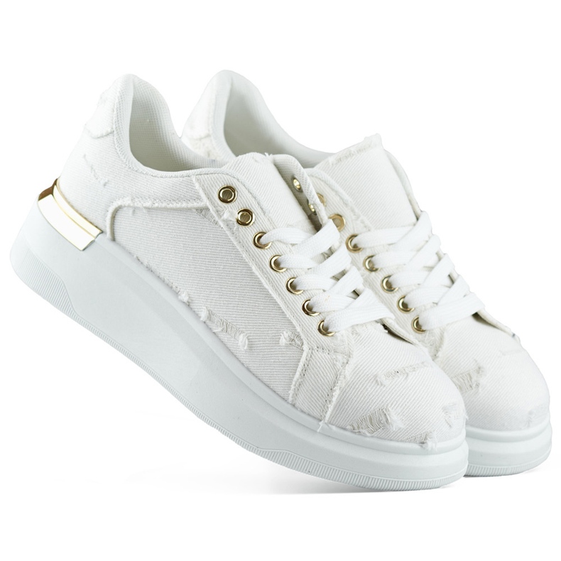 Calzado deportivo de mujer a la moda, calzado deportivo beige de moda para primavera. 1