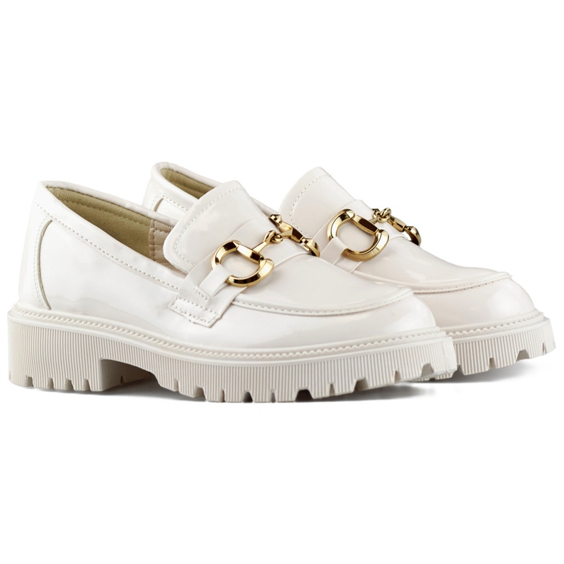 Mocasines mujer charol beige 1