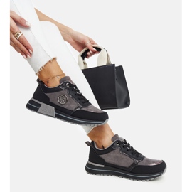 Zapatillas con plataforma en negro y gris de Sinika 4