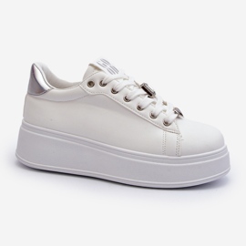 Zapatillas Mujer Plataforma Con Adornos Blanco Herbisa 1