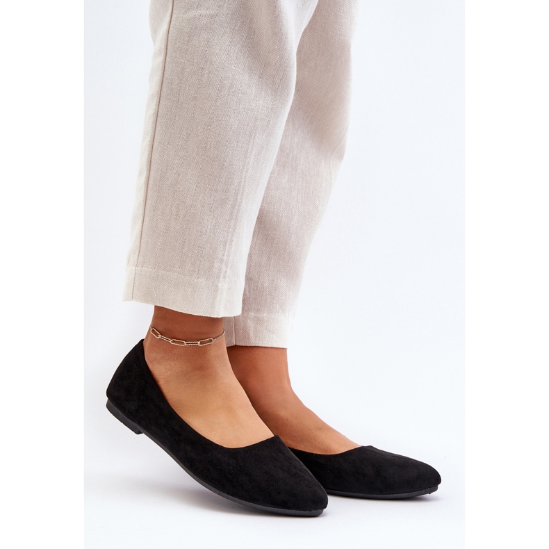 Bailarinas de mujer Kommia en ante negro 2