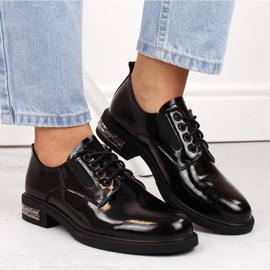 Zapatos oxford de mujer charol negro Filippo DP6189 3