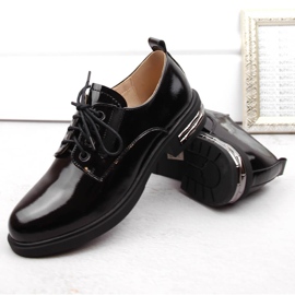Zapatos oxford de mujer charol negro Filippo DP6189 6