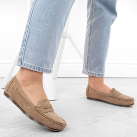 Mocasines de mujer cómodos ante beige Big Star NN274930 2
