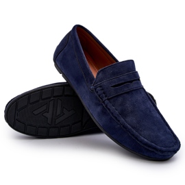 Mckeylor Mocasines Hombre Ante Ecológico, Azul Marino 8