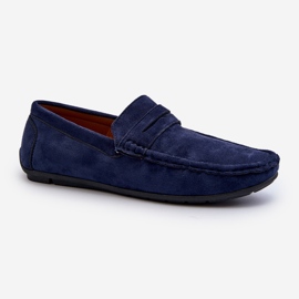 Mckeylor Mocasines Hombre Ante Ecológico, Azul Marino 5