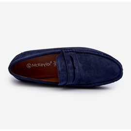 Mckeylor Mocasines Hombre Ante Ecológico, Azul Marino 1