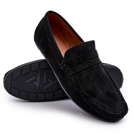 Mckeylor Mocasines de ante ecológico para hombre, negro 9