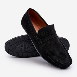Mckeylor Mocasines de ante ecológico para hombre, negro 7