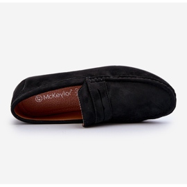 Mckeylor Mocasines de ante ecológico para hombre, negro 1