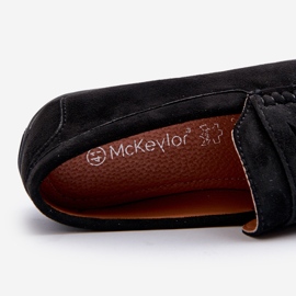 Mckeylor Mocasines de ante ecológico para hombre, negro 3