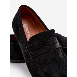 Mckeylor Mocasines de ante ecológico para hombre, negro 6