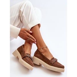 Zazoo 3429/W Mocasines Mujer De Ante Con Decoración, Marrón 1