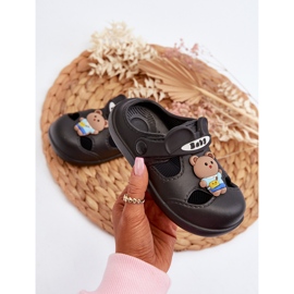Chanclas infantiles de espuma con adorno, negro opleia 3